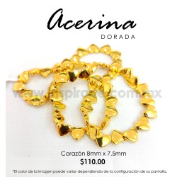 Acerina Corazón dorada, 8 mm x 7.5 mm