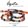 Agata multicolor, bola facetada 4mm