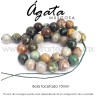 Ágata Musgosa bola facetada 10 mm