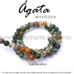 Ágata Musgosa bola lisa 4mm