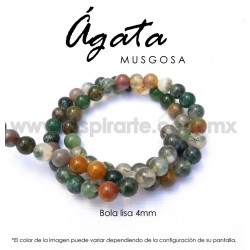 Ágata Musgosa bola lisa 4mm