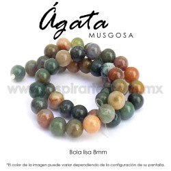 Ágata Musgosa bola lisa 8mm