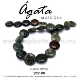 Ágata musgosa luneta 18mm