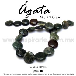 Ágata musgosa luneta 18mm