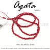 AGATA ROJA BOLA FACETADA 2MM