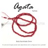 AGATA ROJA BOLA FACETADA 2MM