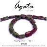 Ágata sandía, rectángulo 18.5mm x 13.5mm