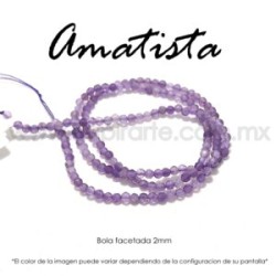AMATISTA BOLA FACETADA 2MM