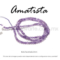 AMATISTA BOLA FACETADA 2MM