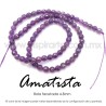Amatista bola facetada 4.5mm