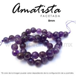 Amatista bola facetada 8mm