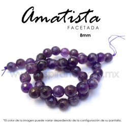 Amatista bola facetada 8mm