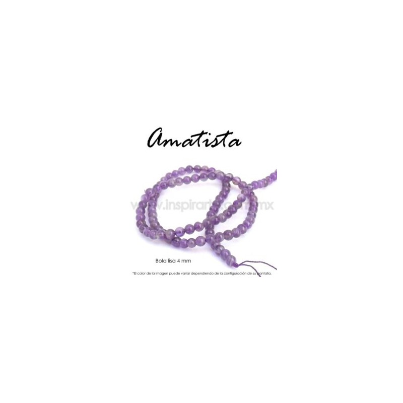 Amatista bola lisa 4mm