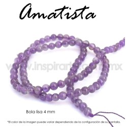 Amatista bola lisa 4mm