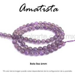 Amatista, bola lisa 6mm