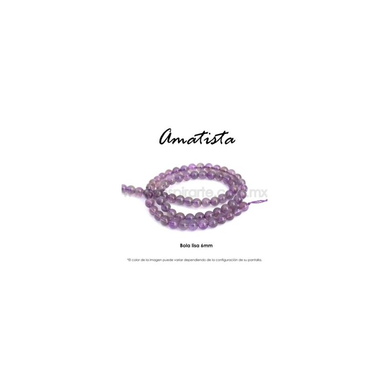 Amatista, bola lisa 6mm