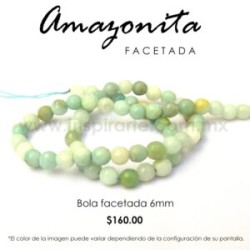 Amazonita bola facetada 6mm