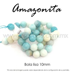 Amazonita bola lisa 10mm
