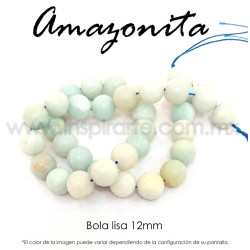 Amazonita bola lisa 12mm