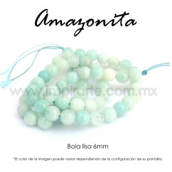 Amazonita bola lisa 6mm