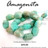 Amazonita facetada corte prisma, 20 mm x 15 mm