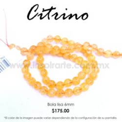 Citrino bola lisa 6 mm