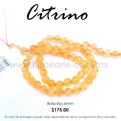 Citrino bola lisa 6 mm