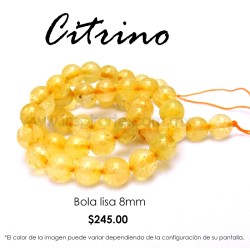 Citrino, bola lisa 8mm