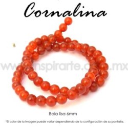 Cornalina bola lisa 6mm