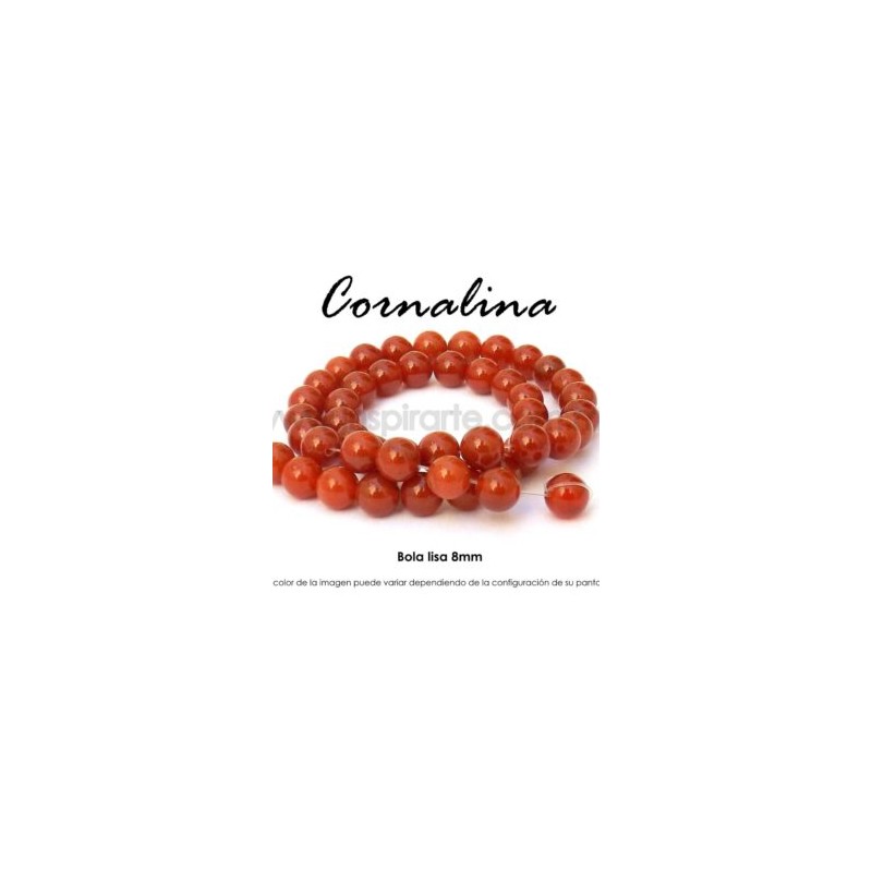 Cornalina bola lisa 8mm