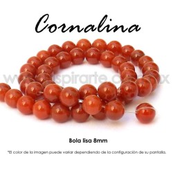 Cornalina bola lisa 8mm