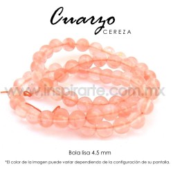 Cuarzo cereza bola lisa 4.5mm