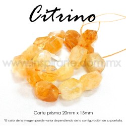Cuarzo citrino prisma 20x15mm