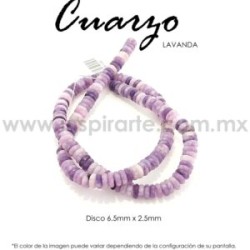 Cuarzo Lavanda disco 6.5×2.5mm