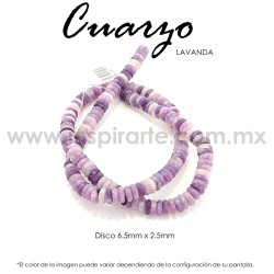 Cuarzo Lavanda disco 6.5×2.5mm