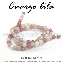 Cuarzo lila bola lisa 4.8mm