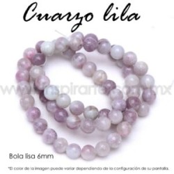 Cuarzo lila bola lisa 6mm