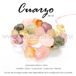 Cuarzo mix prisma 20x15mm