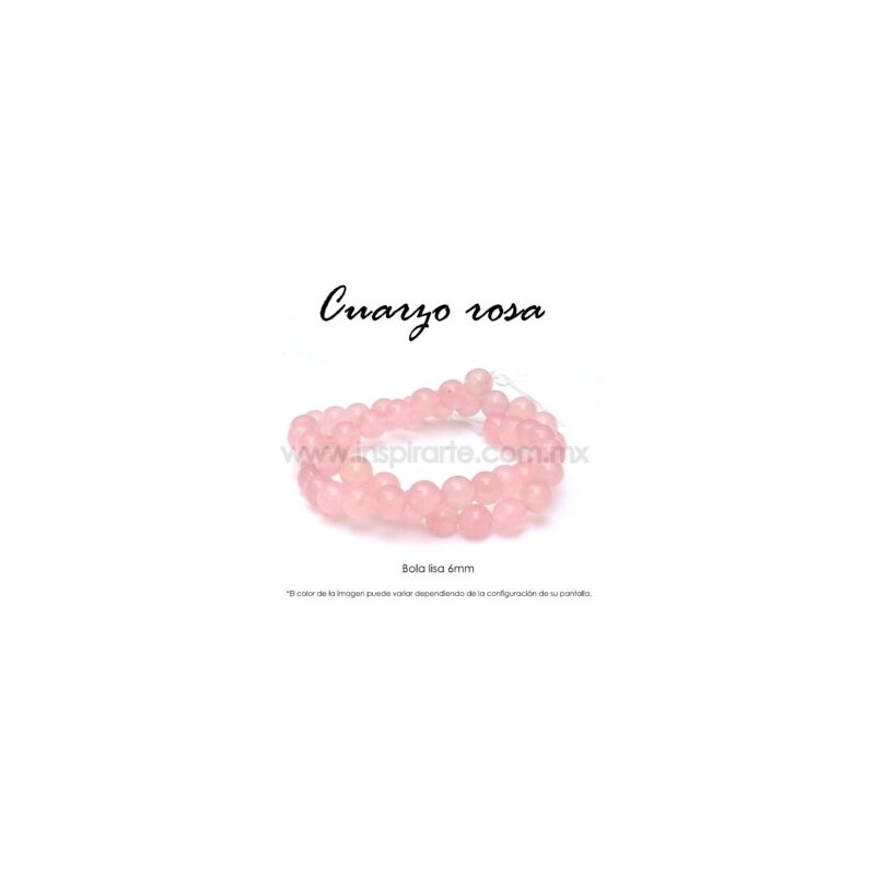 Cuarzo rosa bola lisa 6mm
