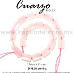 Cuarzo Rosa Cilindro 17x11mm