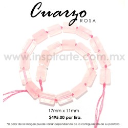 Cuarzo Rosa Cilindro 17x11mm