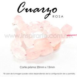Cuarzo rosa prisma 20x15mm
