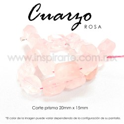 Cuarzo rosa prisma 20x15mm