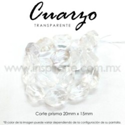 Cuarzo transparente prisma 20x15mm