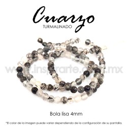 Cuarzo turmalinado bola lisa 4mm
