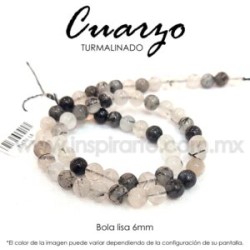 Cuarzo turmalinado bola lisa 6mm