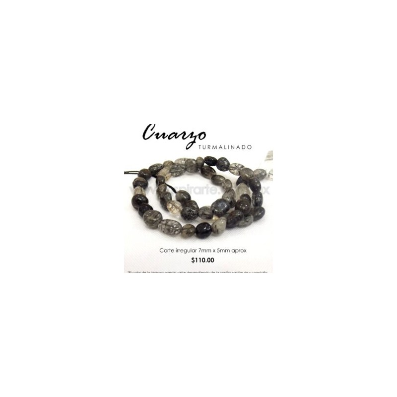 Cuarzo turmalinado, corte irregular 7mmx5mm