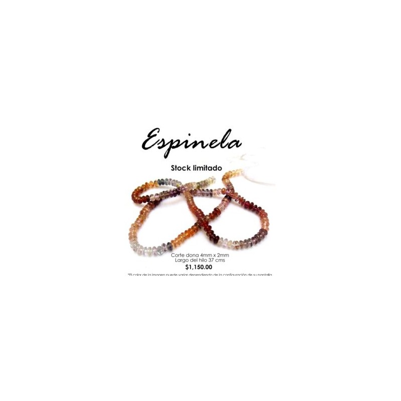 Espinela multicolor dona 4mm x 2mm