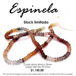 Espinela multicolor dona 4mm x 2mm