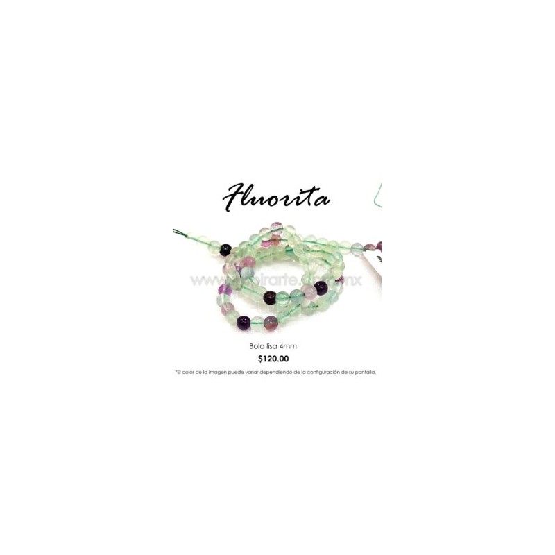 Fluorita bola lisa 4 mm